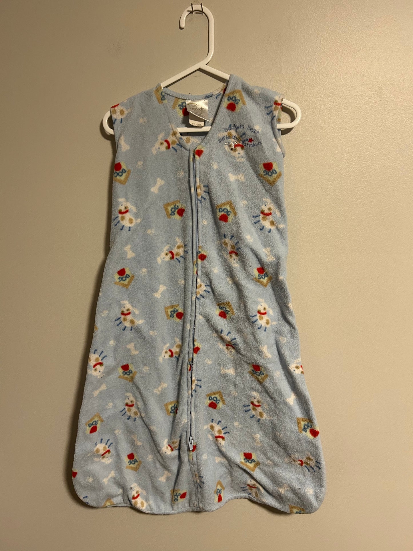 Halo 6/12m fleece dog house sleep sack