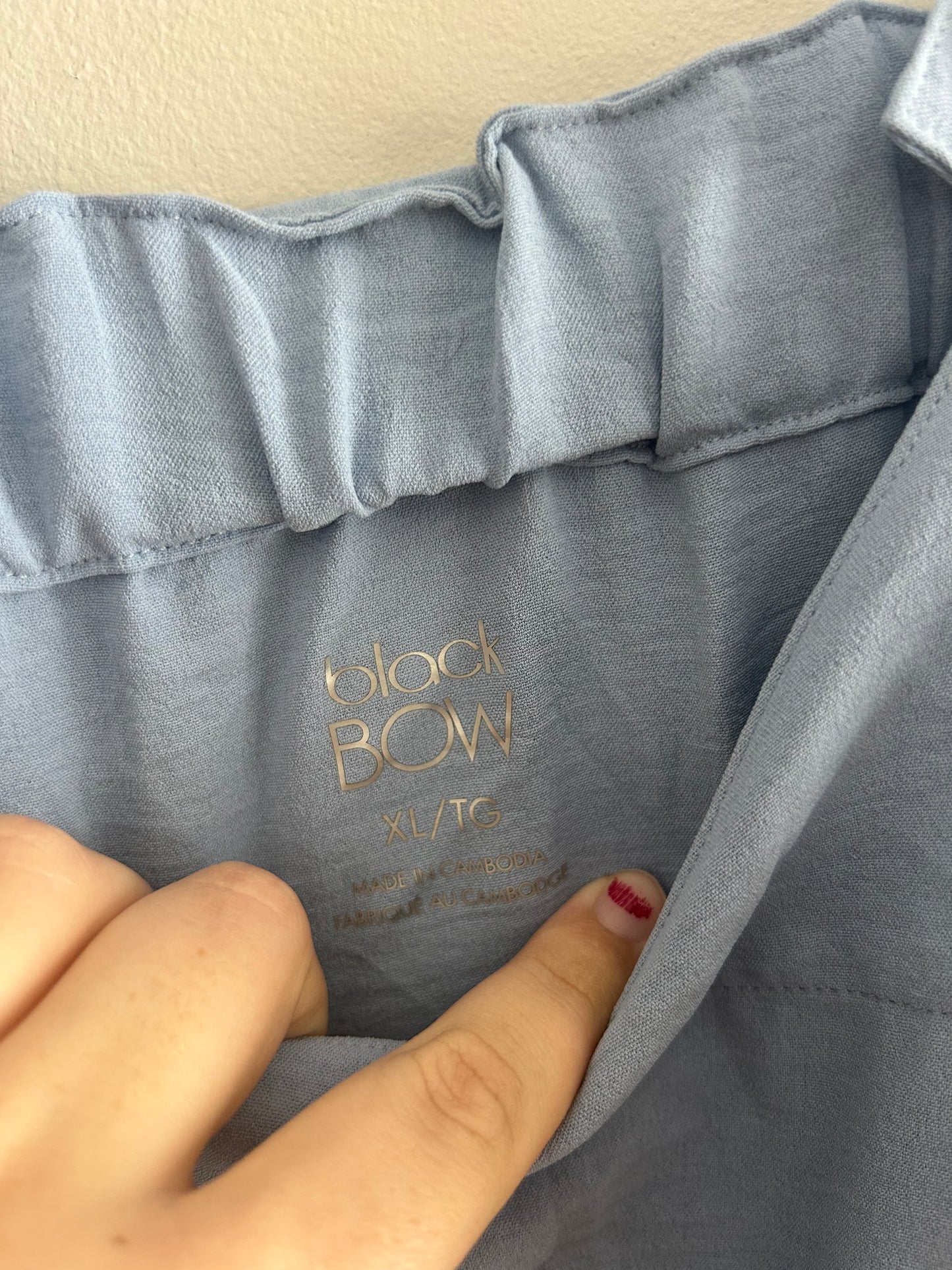 Black bow xl blue maxi dress