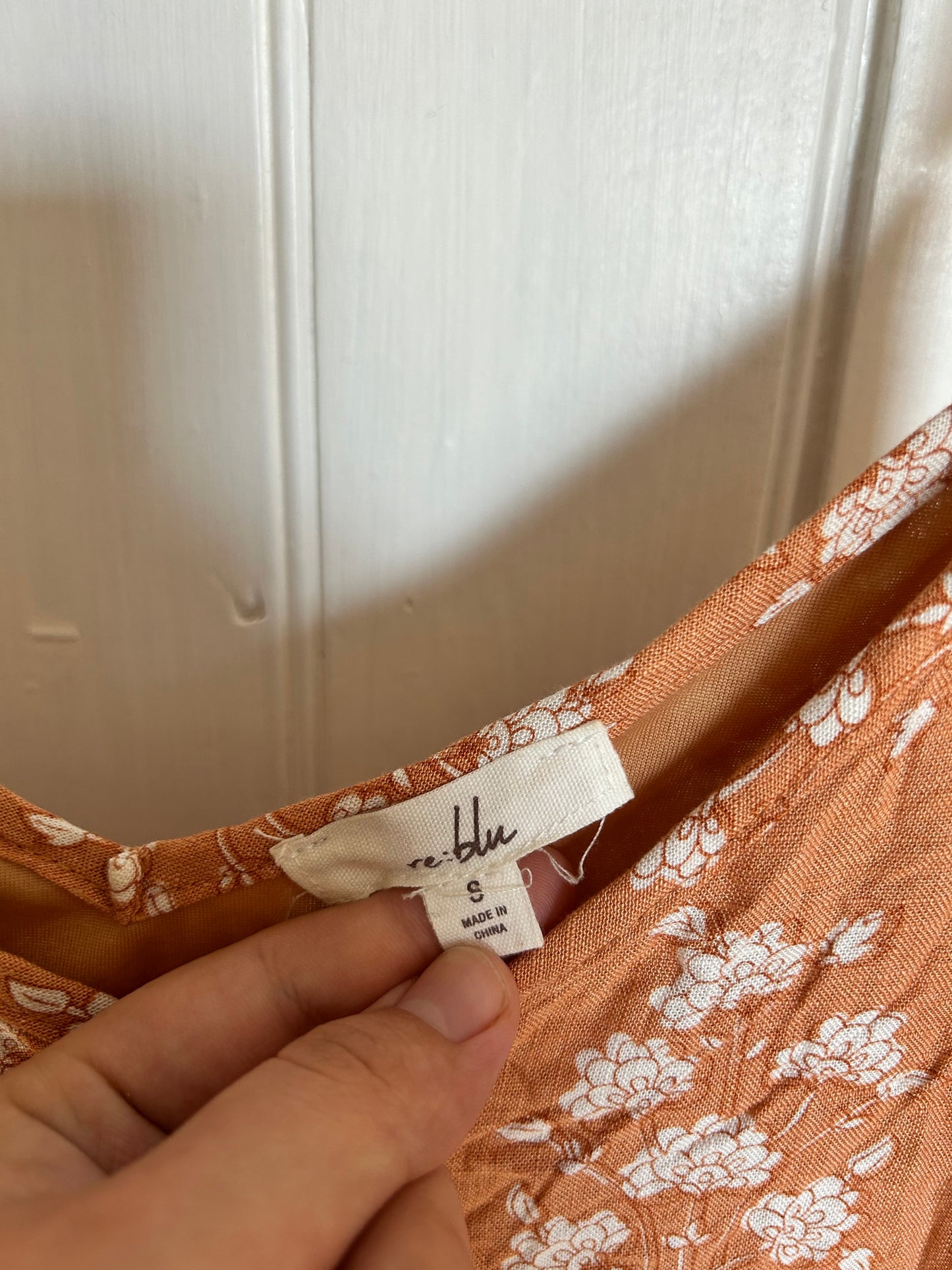 Re:blu small orange floral mini dress