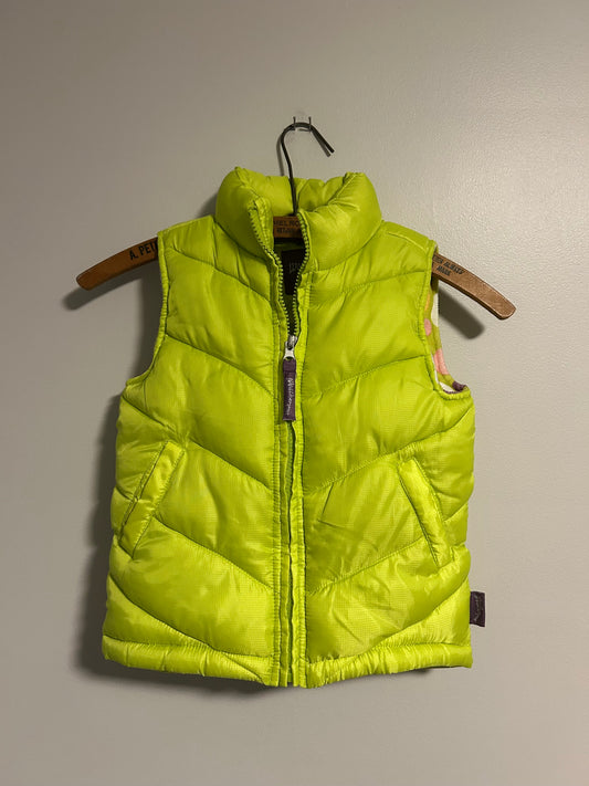 Weatherproof toddler 4 neon green puffer vest