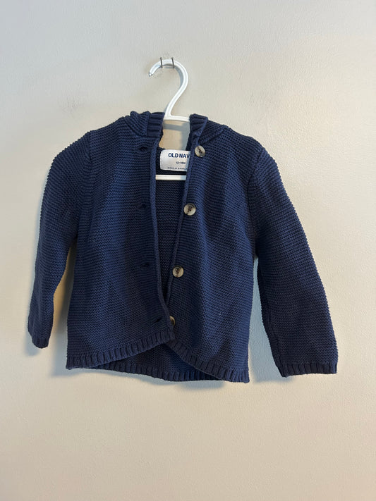 Old navy 12/18m navy knit cardigan