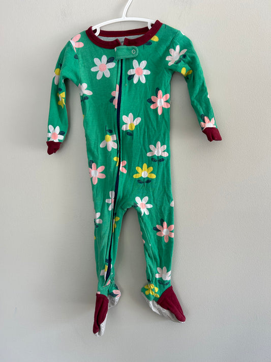 Carters 24m green floral sleeper