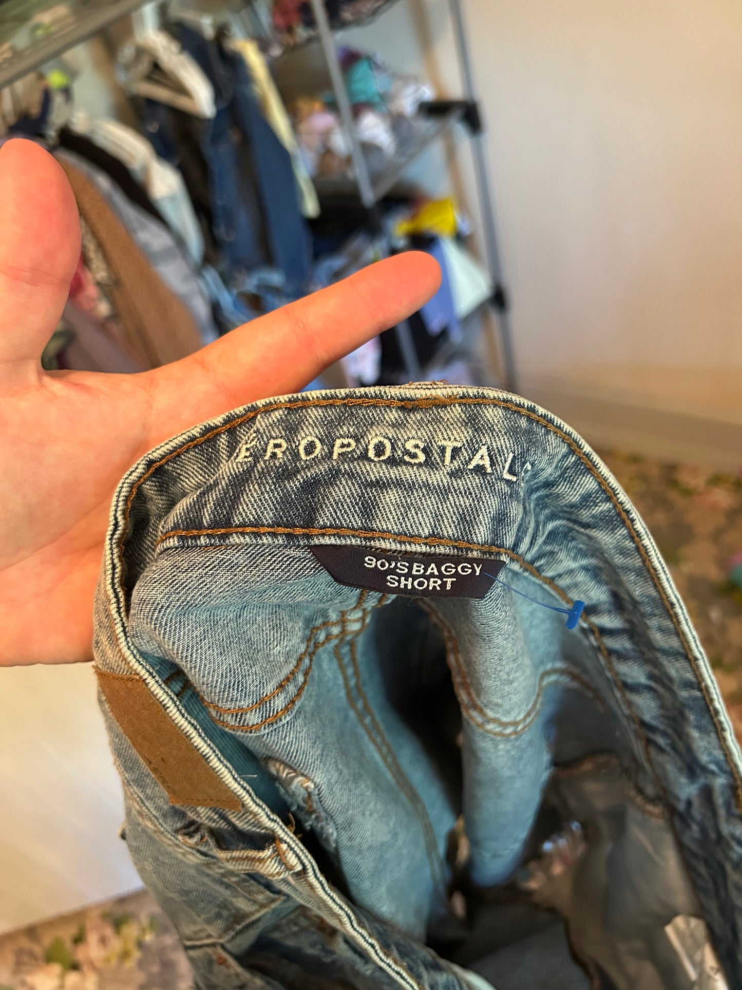 Aeropostale 14 light wash distressed 90 baggy shorts