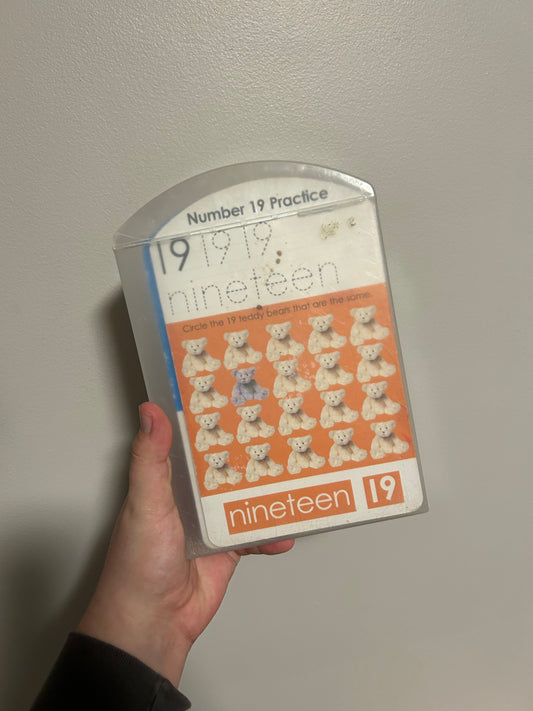 Wipe clean number activity cards