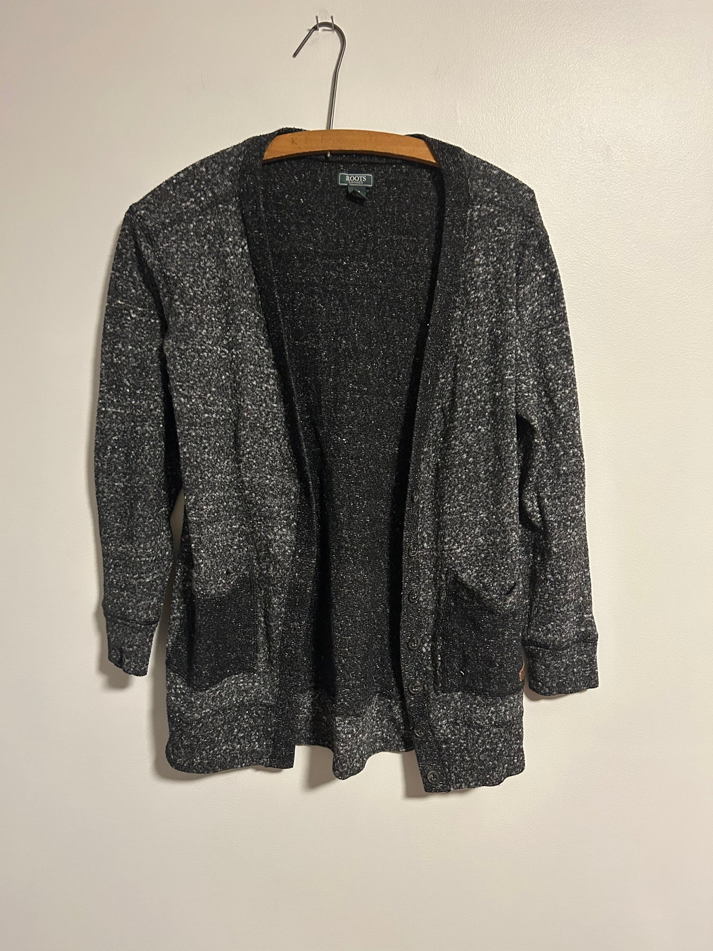 Roots small black cardigan