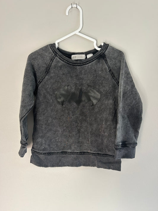 H&M 2/4t black Batman sweater