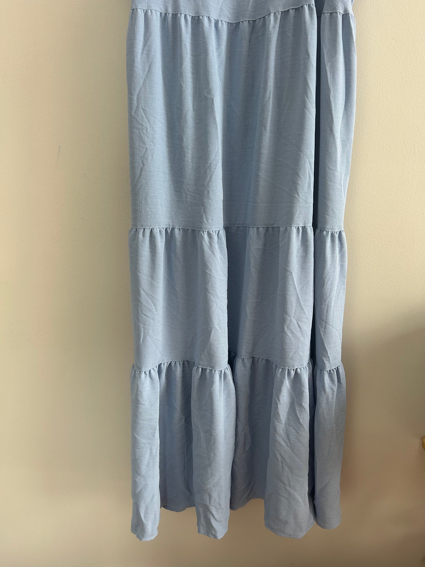 Black bow xl blue maxi dress