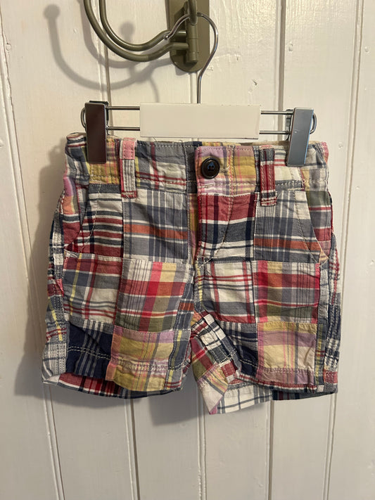 Gap 12/18m plaid shorts