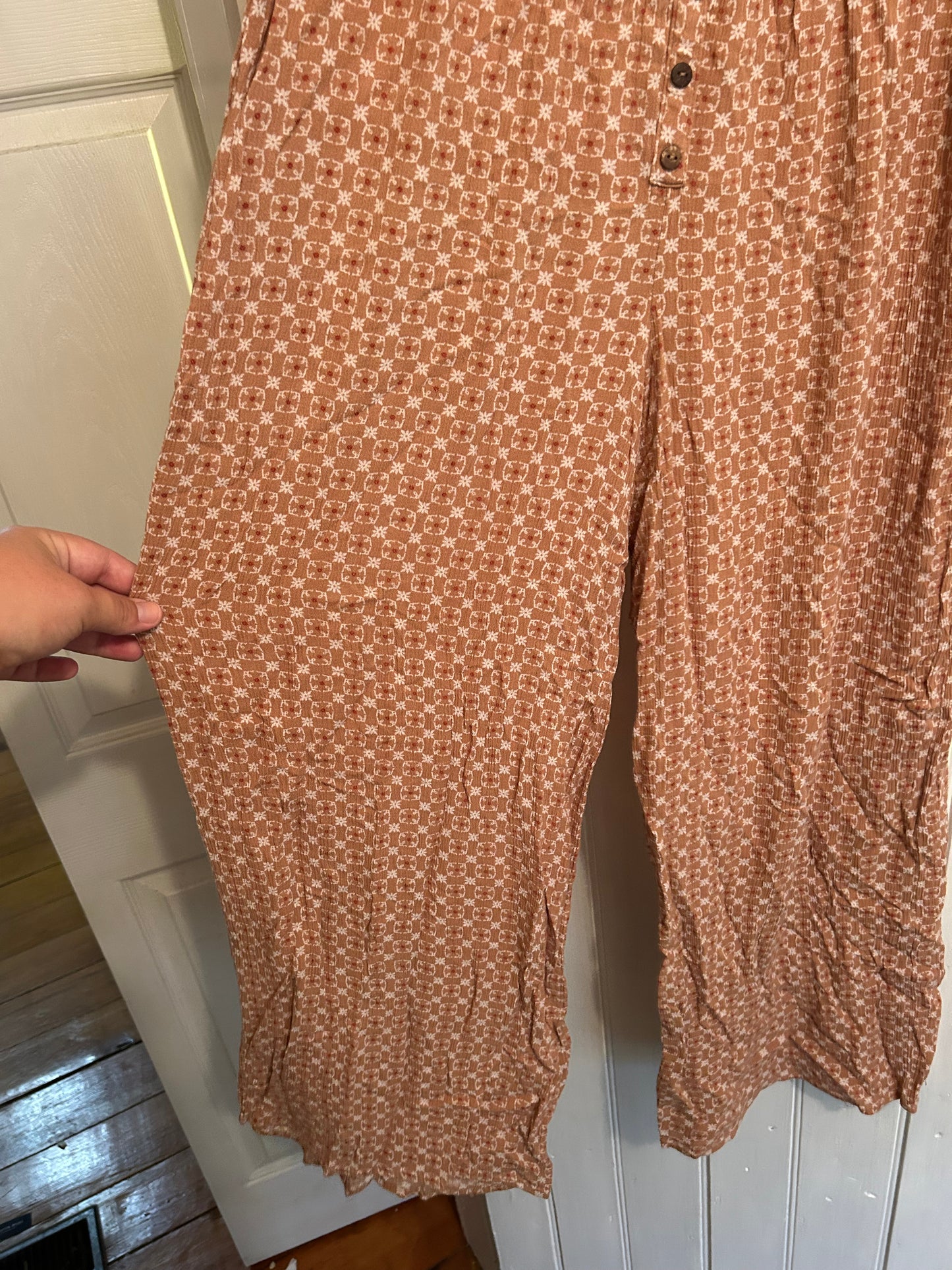 Wild Skye large brown printed wide leg pants