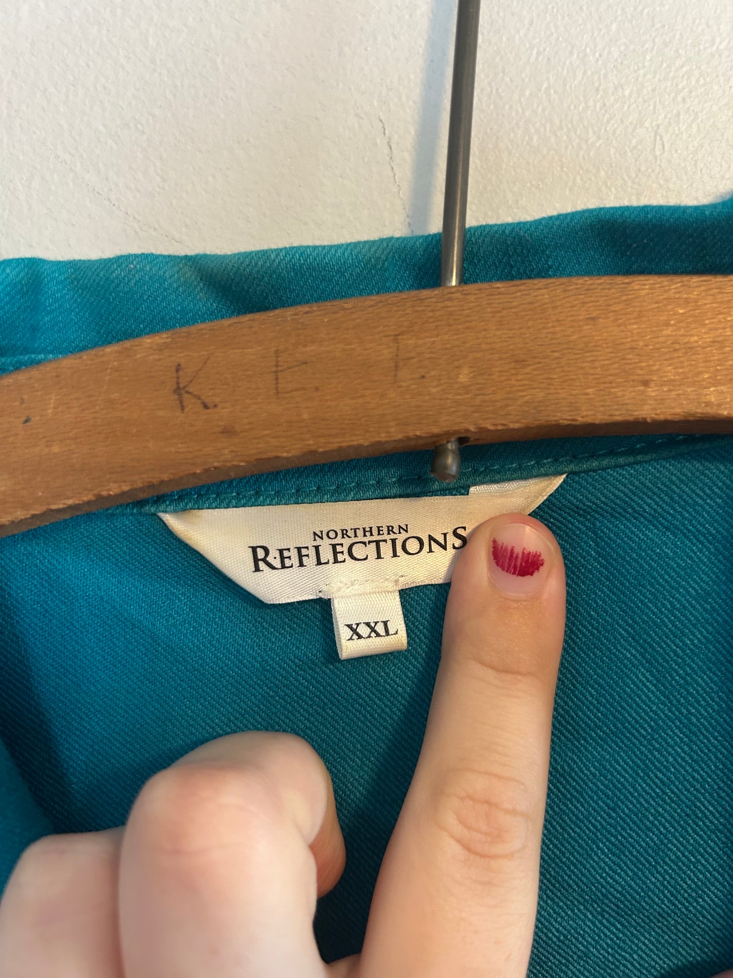 Northern reflections Xxl teal denim jacket