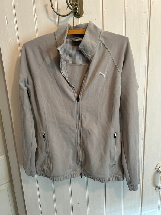 Puma medium grey zip up sweater