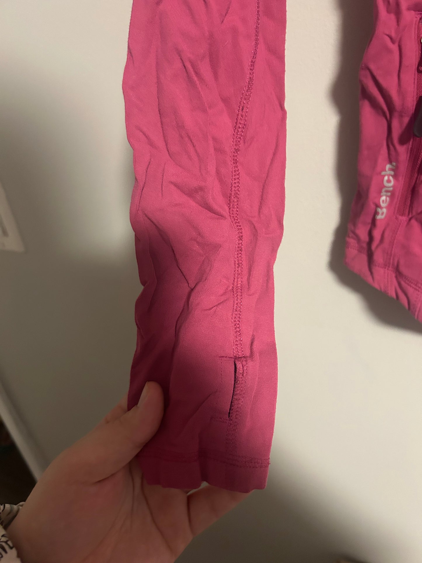 Bench large pink zip up sweater